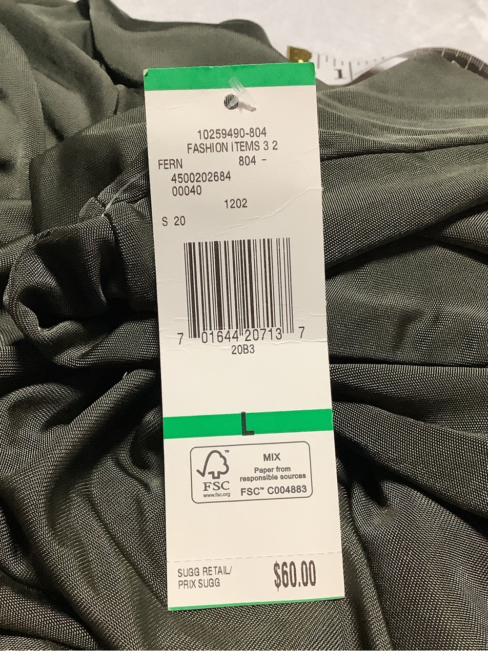 Jones New York Olive Green Top with Draped Neck - Picture 10 of 14